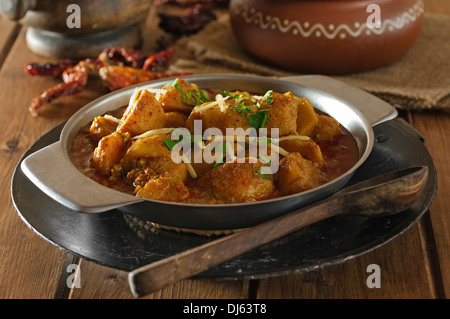 Dum Aloo würzige Kartoffel Curry Indien Essen Stockfoto