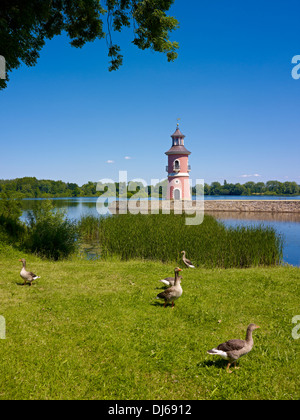 Leuchtturm in Moritzburg bei Dresden, Sachsen, Deutschland Stockfoto