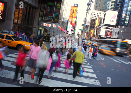 Rush Hour im Time Square, New York City, USA Stockfoto