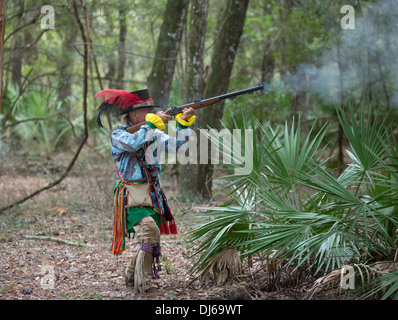 Native American Festival im Oleno State Park in Nordflorida. Stockfoto