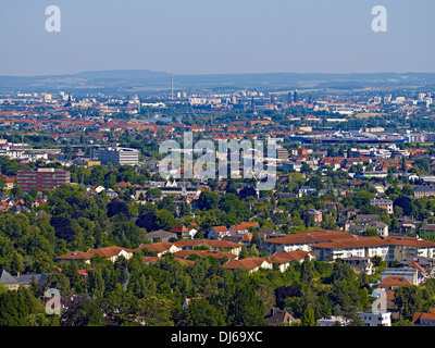 Blick von der Spitzhaus auf der Stadt von Dresden, Sachsen, Deutschland Stockfoto