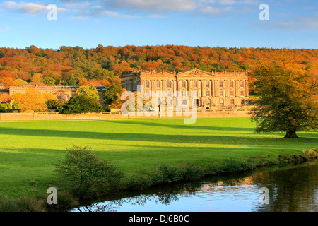 Herbst; Chatsworth House; Derbyshire; Peak District National Park, England, Vereinigtes Königreich Stockfoto