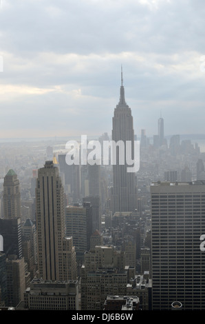 Empire State building im Nebel und Nebel. New York-USA Stockfoto