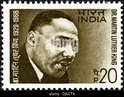 Briefmarke Indien mit Dr. Martin Luther King 1929 - 1968 datiert 1969 Stockfoto