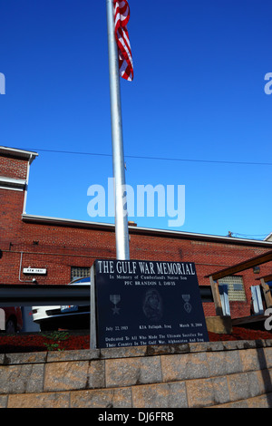 Golf-Krieg-Denkmal in Erinnerung an PFC Brandon Davis, Cumberland, Allegany County, Maryland, USA Stockfoto