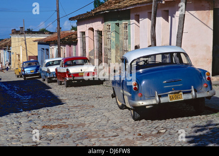 Amerikanische Oldtimer, Trinidad, Kuba Stockfoto