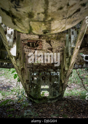 Japanische WWII Bomber Wrack in der Nähe von Madang, Papua-Neu-Guinea Stockfoto