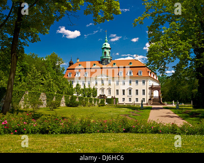 Schloss Lichtenwalde mit Barockgarten, Sachsen, Deutschland Stockfoto