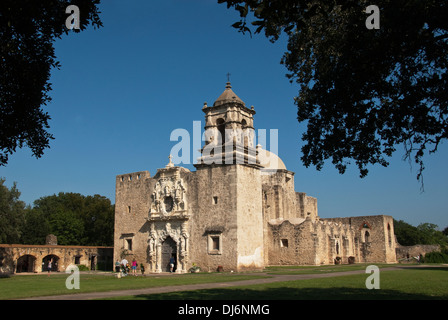 Mission San Jose San Antonio Missionen N.H.P. San Antonio, Texas USA Stockfoto