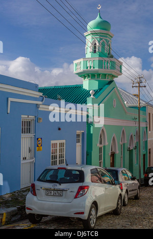 Südafrika. Kapstadt, Bo-Kaap. Boorhaanol Moschee, dritte älteste in Bo-Kaap. Stockfoto