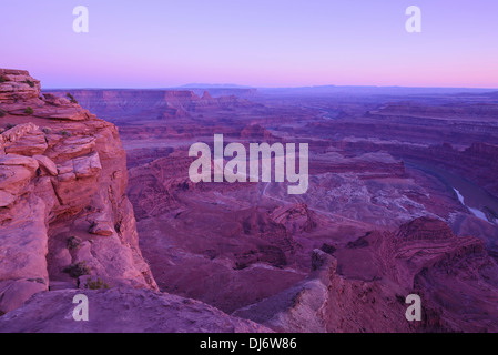 Sonnenuntergang über Dead Horse Point State Park, Utah, USA Stockfoto