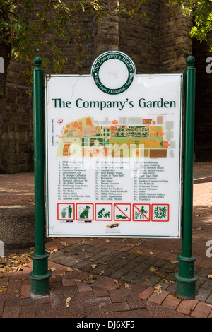 Südafrika, Cape Town. Ordnen Sie die Company Garden, 1652 durch die Niederländische Ostindien-Kompanie gegründet. Stockfoto