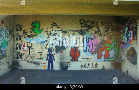 Graffiti am Tierheim in Babbacombe Stockfoto