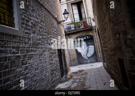 Marilyn Monroe-Graffiti in Barcelona Straßen. Stockfoto