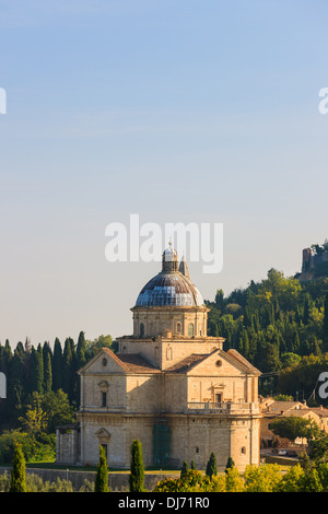 Die Wallfahrtskirche San Biagio, Montepulciano, Italien Stockfoto