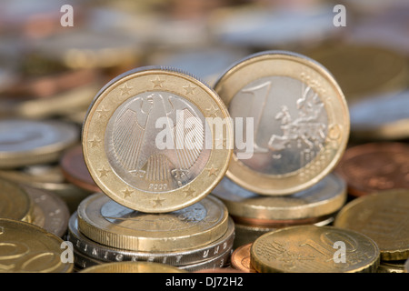 Ein ein-Euro-Münze aus den EU-Mitgliedstaaten Land Deutschland Stockfoto