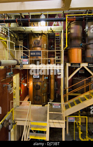 Bier noch in vier Rosen-Brennerei, Lawrenceburg, Kentucky Stockfoto
