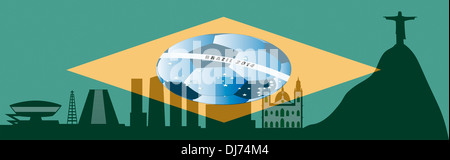 Skyline von Rio De Janeiro Stockfoto