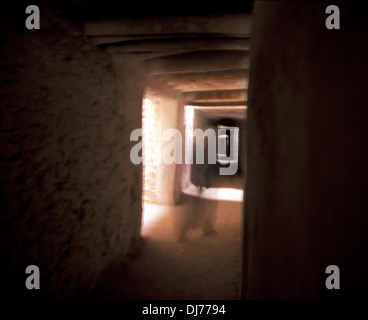 Überdachte Gasse in Ghadames, Old Town, Stockfoto