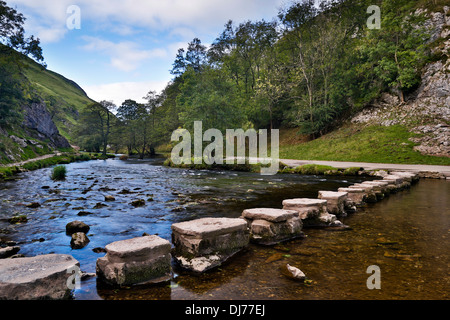 Fluss Dove; Dovedale; Derbyshire; UK Stockfoto
