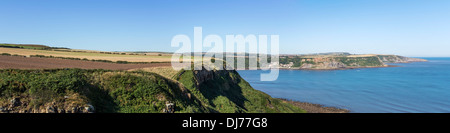 Runswick Bucht von Kettleness, North Yorkshire. Stockfoto