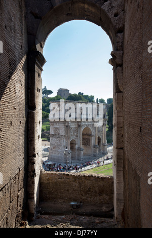 Blick vom Kolosseum, Rom, Italien Stockfoto