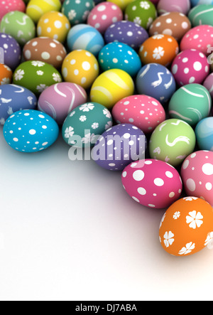 Multi Farbe gemalt Esater Eiern (computergenerierte Bild) Stockfoto