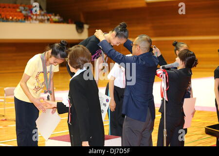 Machida, Tokyo, Japan. 20. August 2013. Kaho Minagawa (Masago) 20. August 2013 - Rhythmische Sportgymnastik: 43. All Japan Junior High School Meisterschaften Rhythmische Sportgymnastik individuelle rundum in Machida, Tokyo, Japan. © AFLO SPORT/Alamy Live-Nachrichten Stockfoto