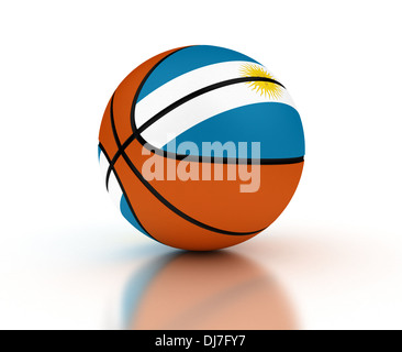 Argentinische Basketball-Nationalmannschaft (isoliert mit Clipping-Pfad) Stockfoto