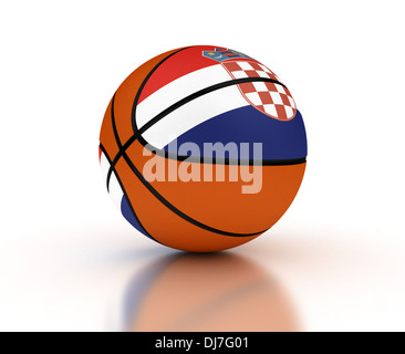 Kroatische Basketball-Nationalmannschaft (isoliert mit Clipping-Pfad) Stockfoto