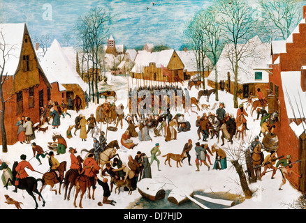 Pieter Brueghel der ältere, Massaker an unschuldigen 1565-1567-Öl auf Holz. Royal Collection des Vereinigten Königreichs. Stockfoto