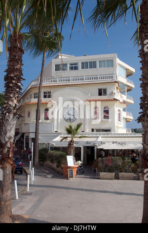 Cafe De La Plage Juan Les Pins Französisch Riviera Frankreich Stockfoto