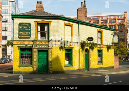 Die Peveril Peak Gastwirtschaft, große Bridgewater Street, Manchester, England, UK Stockfoto