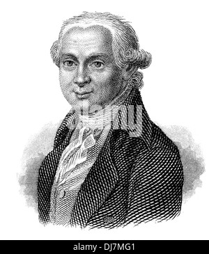 Porträt von Abraham Gottlob Werner, 1749-1817, ein deutscher Geologe, Vater der deutschen Geologie, Stockfoto