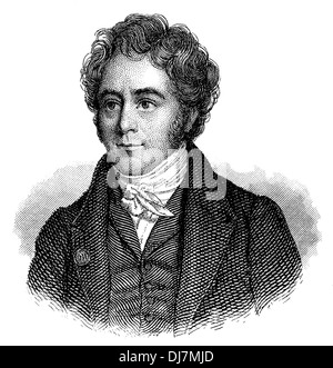 Porträt von Dominique François Jean Arago oder Joan Francesc Domènec Arago, 1786-1853, ein französischer Physiker und Politiker, Stockfoto