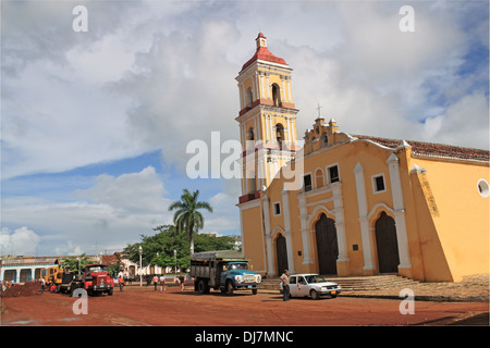 Bürgermeister Iglesia Parroquia San Juan Bautista de Remedios, Remedios, Provinz Villa Clara, Kuba, Karibik, Mittelamerika Stockfoto