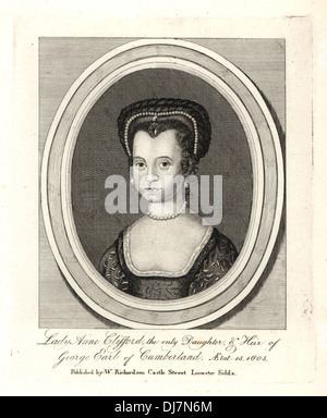 Lady Anne Clifford, Tochter von George Earl of Cumberland, 1590-1676. Stockfoto