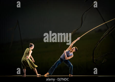Taipei, Taiwan, 22. November 2013. Cloud Gate Dance Theatre, die Nummer eins Dance Company in Asien präsentiert seine neue Kreation: Reis, durch Choregrapher Lin Hwai-min © Gia, / Alamy Live News Stockfoto