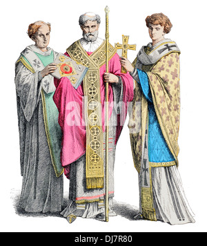 Frühe AD byzantinische Reich Bischof Diakon und Levit Stockfoto