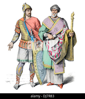 Frühe AD byzantinische Reich Kanzler und Soldat Stockfoto