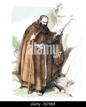 Hieronymite Mönch spätes 18. Jahrhundert XVIII Stockfoto