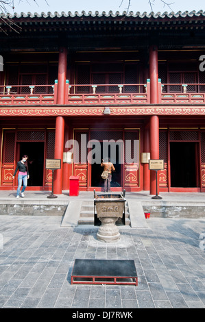 Yonghe-Tempel, auch bekannt als Yonghe Lamasery oder einfach Lama-Tempel in Peking, China Stockfoto