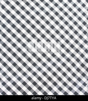 schwarz / weiß karierten Stoff closeup Stockfoto