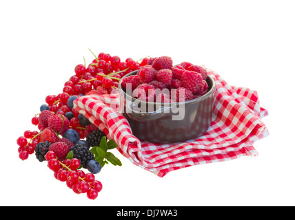 Rasberry und andere Beeren reif Stockfoto