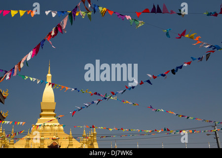 Pha, dass Luang Tempel in Vientiane, Laos Stockfoto