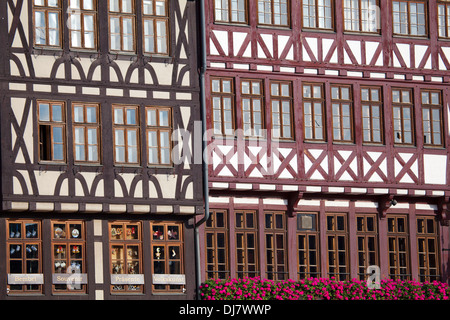 Fassade des halben Fachwerkhaus Gebäude in Frankfurt Am Main, Deutschland Stockfoto