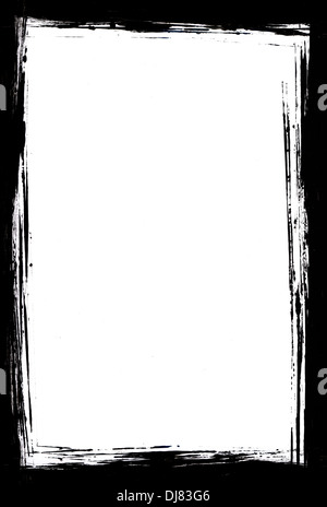Hochauflösende schwarz-weiß Grunge frame Stockfoto