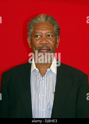 Morgan Freeman in der Vorschau von seinem neuen Action-Film "The Sum of all Fears" in Hamburg. Stockfoto