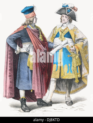 18. Jahrhundert XVIII Frankreich Mitglieder des Verzeichnisses in Gala Kleid französische Revolution Stockfoto