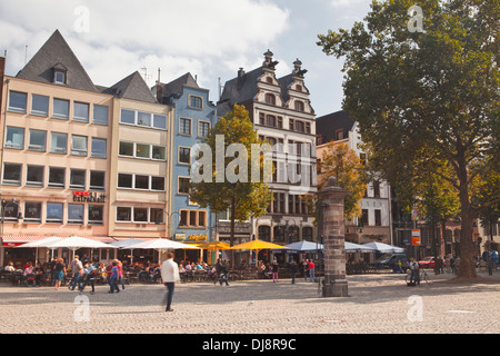 Alter Markt in der Altstadt von Köln. Stockfoto